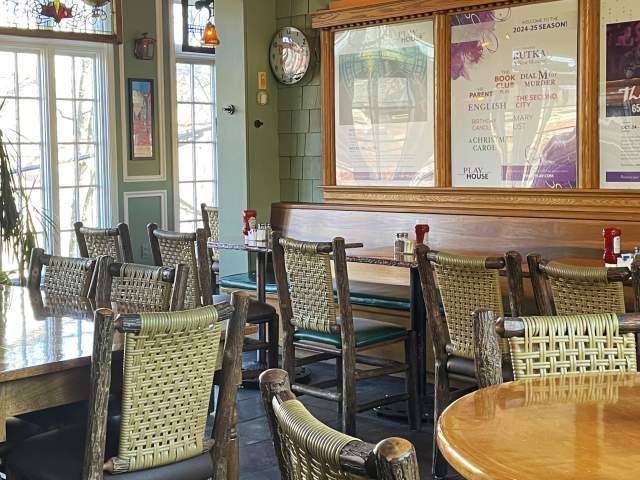 The "sunroom" dining area at Mt. Adams Bar & Grill