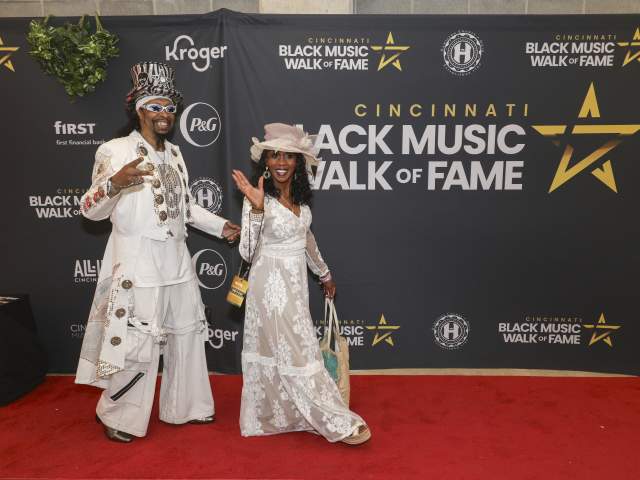 Bootsy Collins on the red carpet at the Cincinnati Black Music Walk of Fame