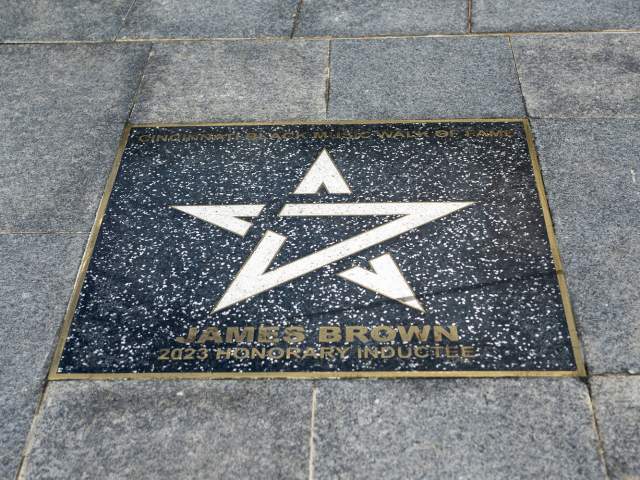 James Brown's star on the Cincinnati Black Music Walk of Fame