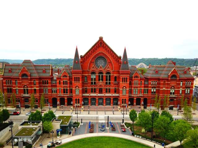 An birds-eye view of Cincinnati Music Hall