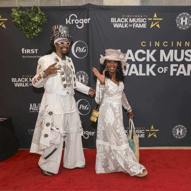 Bootsy Collins on the red carpet at the Cincinnati Black Music Walk of Fame