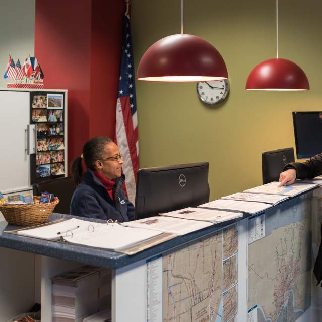 Visitor Center Volunteer interaction