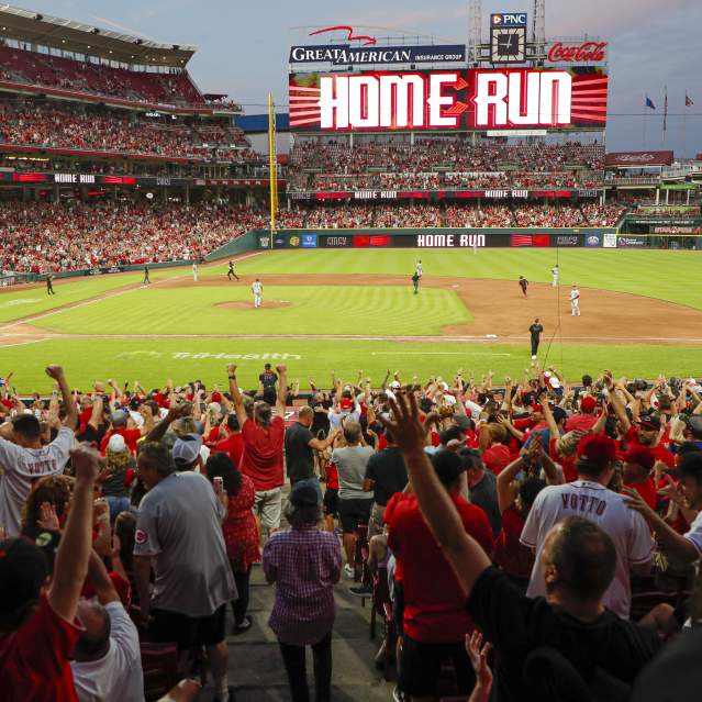 The Cincinnati Reds score a home run!