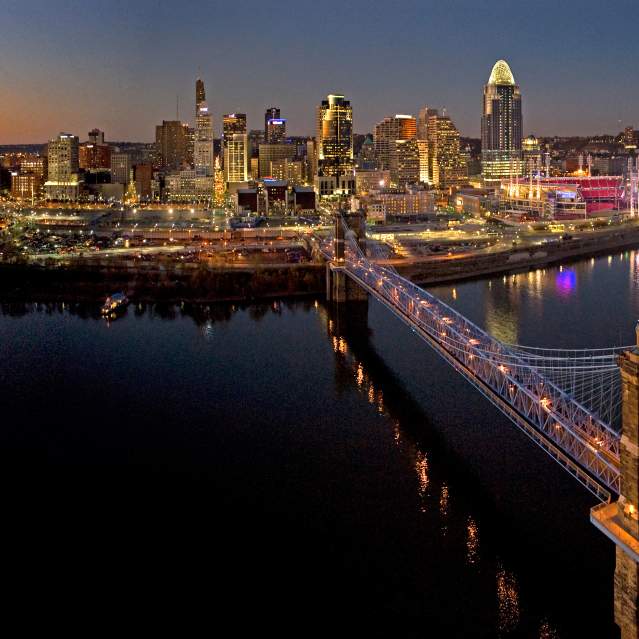 Cincinnati at night