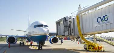 Airplane at gate
