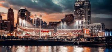 Great American Ball Park at night Reds Stadium