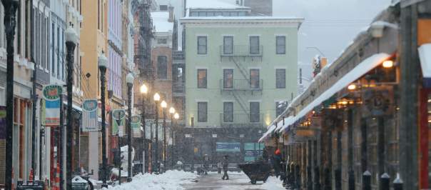 Findlay Market covered in snow