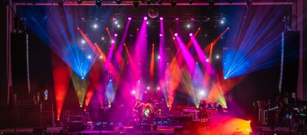 Concert lights at MegaCorp Pavilion
