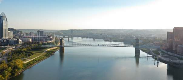 Skyline Both Sides of River
