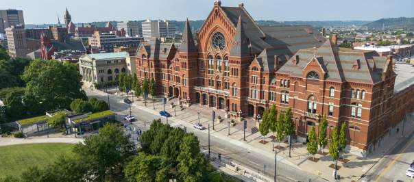 Cincinnati Music Hall on a sunny day