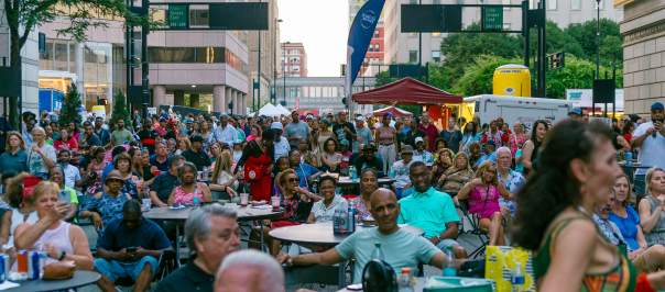 A group of people at Taste of Cincinnati.