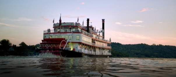 A big boat in the river