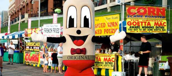 Image is of the Gliers Goettafest Mascot who is dressed like a geotta tube.