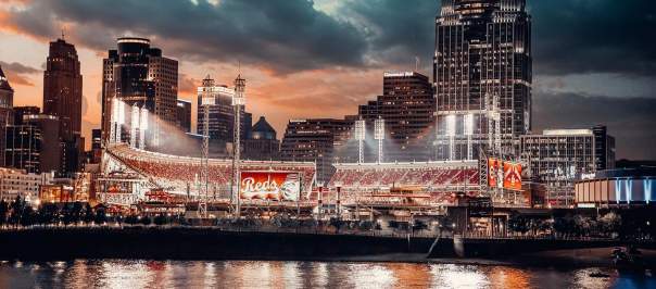 Great American Ball Park at night Reds Stadium