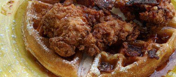 cedar chicken and waffles