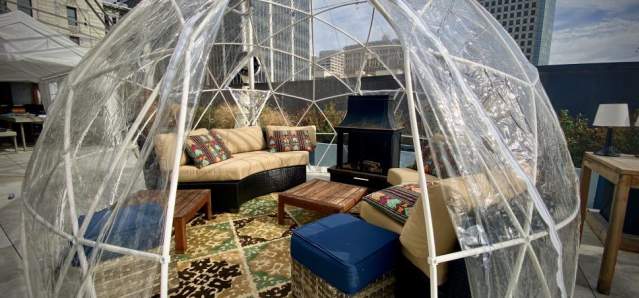 Igloos at The View at Shires' Garden (photo: Ignite Entertainment Cincinnati)