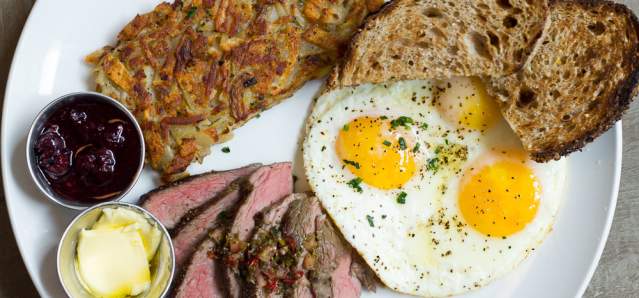steak and eggs