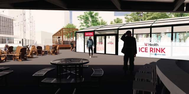 Elm Street Plaza Holiday Rendering