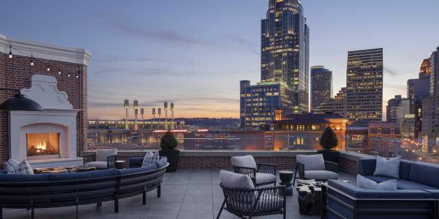 Rooftop View at Lytle Hotel Cincinnati