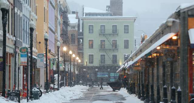 Findlay Market covered in snow