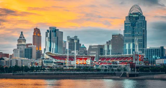 Cincinnati Skyline Sunset