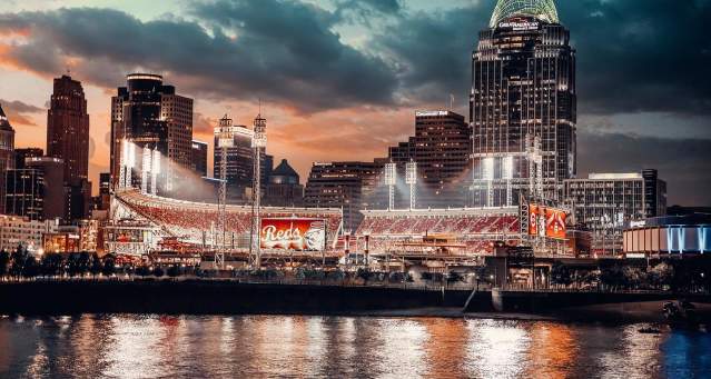 Great American Ball Park at night Reds Stadium