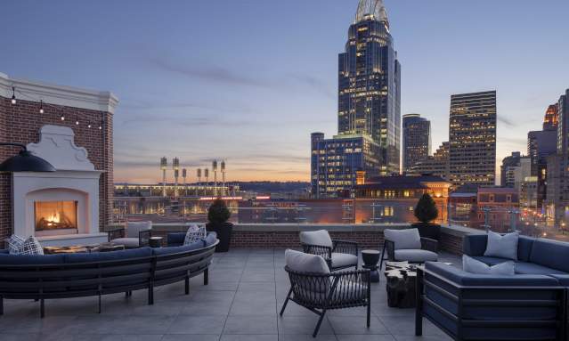 Rooftop View at Lytle Hotel Cincinnati
