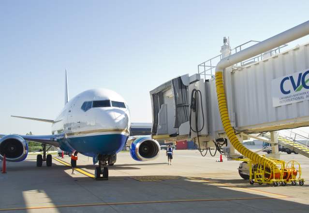 Airplane at gate