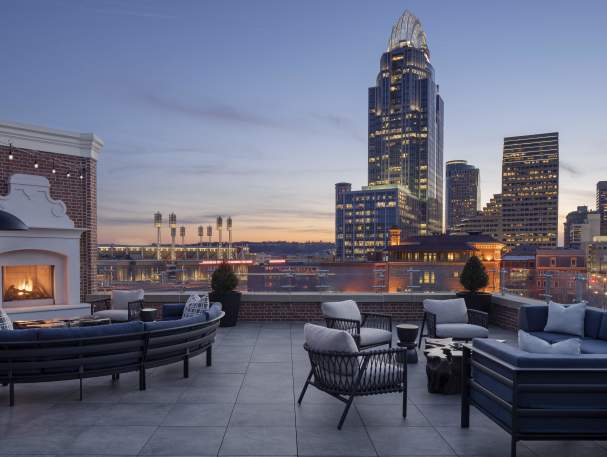 Rooftop View at Lytle Hotel Cincinnati