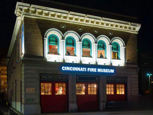 The exterior of the Cincinnati Fire Museum