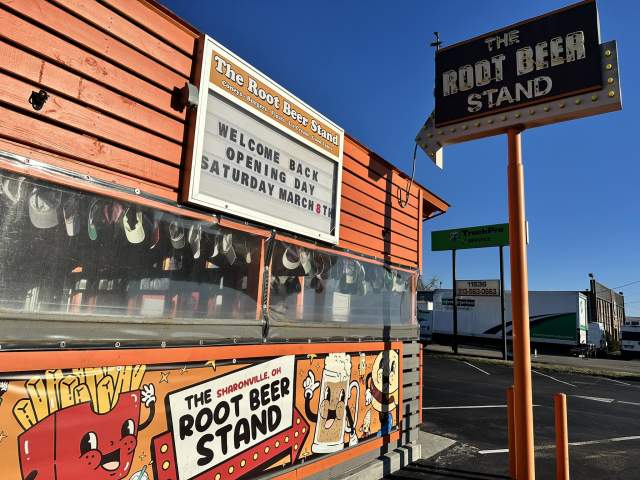 The walk-up counter of The Root Beer Stand, beloved local staple
