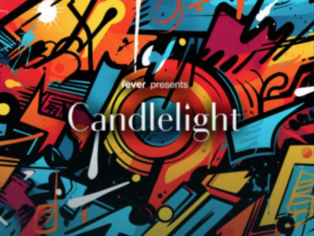 Image is of graffiti with the words "fever presents: Candlelight" over top of the art.