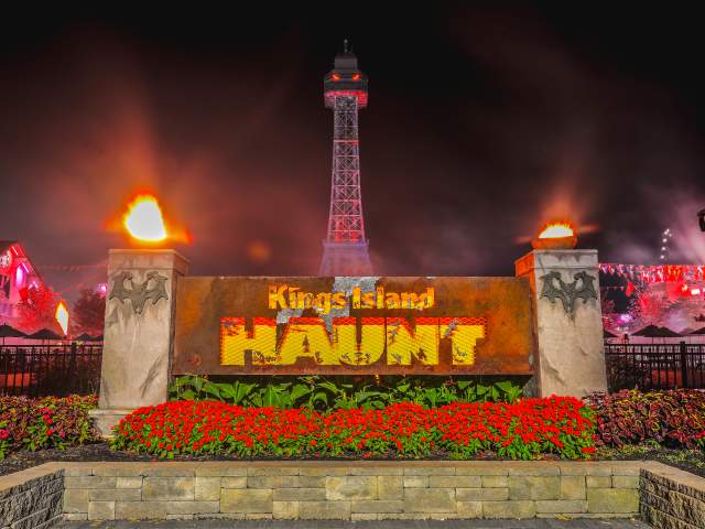 The entrance to Halloween Haunt at Kings Island