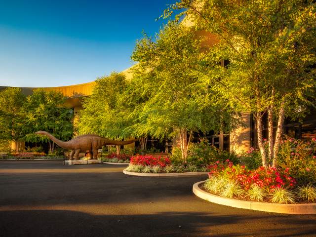 The exterior entrance of the Creation Museum.