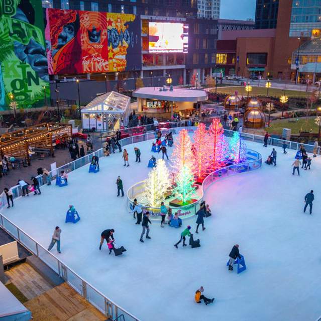 The new Elm Street Plaza UC Ice Rink