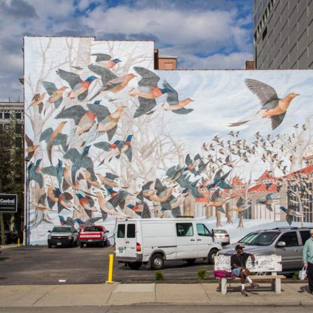 Martha the Last Passenger Pigeon - Mural (photo: Ronald M. Salerno)