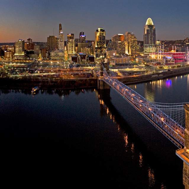 Cincinnati at night