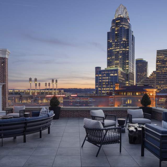 Rooftop View at Lytle Hotel Cincinnati