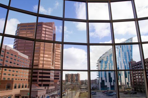 The view from the Northern Kentucky Convention Center.