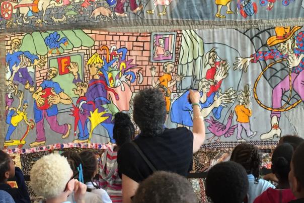 People admiring works of art at the National Underground Railroad Freedom Center (photo: National Underground Railroad Freedom Center)