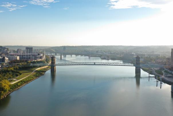 Skyline Both Sides of River