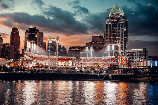 Great American Ball Park at night Reds Stadium