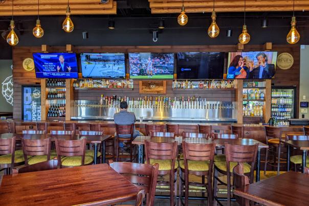 859 taproom bar beer wall