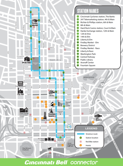 Streetcar map