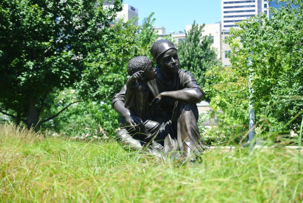 Black Brigade monument at Smale Riverfront Park (photo: Laura Hoevener)