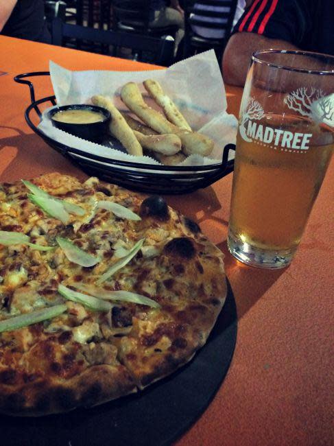 Catch-a-Fire Pizza at Madtree Brewing Company (photo: Katie Scheper) Catch-a-Fire Pizza at Madtree Brewing Company (photo: Katie Scheper)