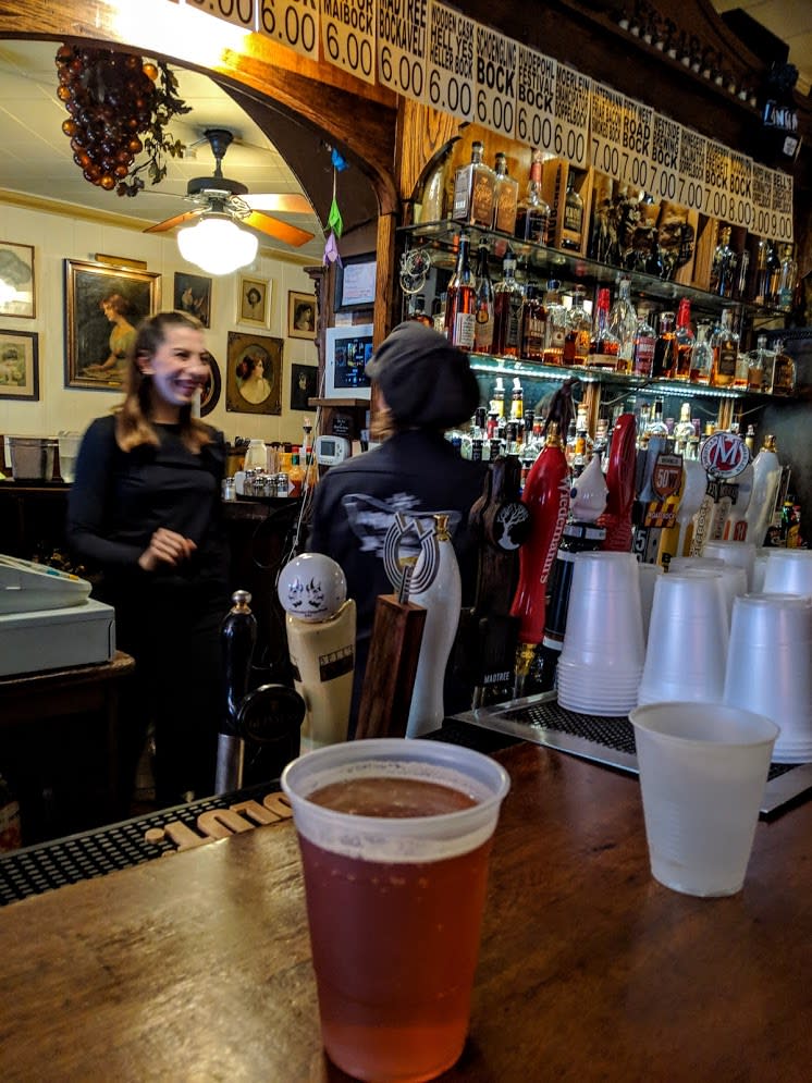 A wide selection of Bock beers listed at Arnold's Bar in Cincinnati for Bockfest