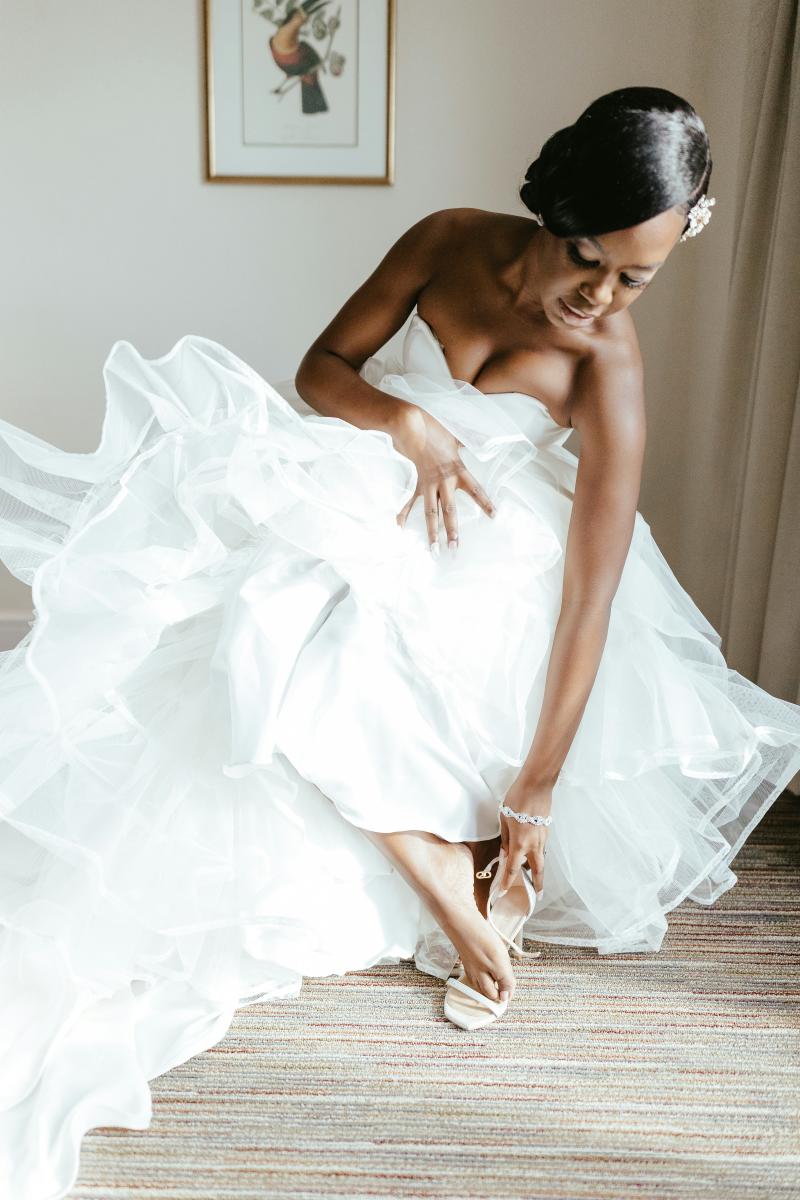 reading bridal district bridesmaid dresses Esau Metallic Crisscross Draped Gown – Tadashi Shoji Official Online  Boutique main image 0