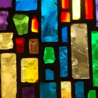 Detail of Stained Glass at Divine Baptist Church