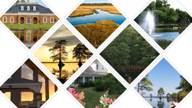 Chesapeake image collage in a diamond pattern